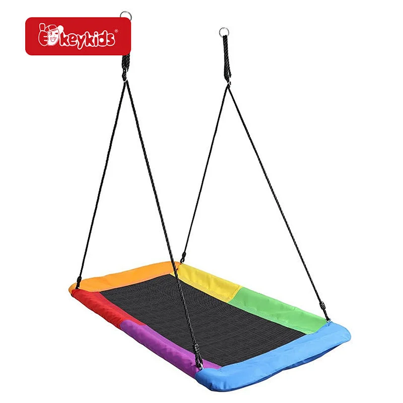 Large Waterproof Fabric Kids Children Platform Swing with Adjustable Ropes W01D294